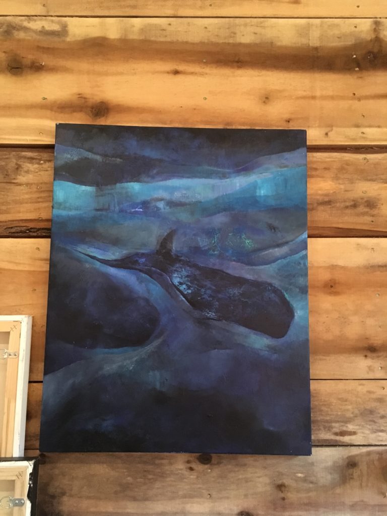 Painting by Sarah Graham at 123 Studios. Photo by Heather Jester.