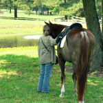 Elisabeth Lewis Corley and her horse.