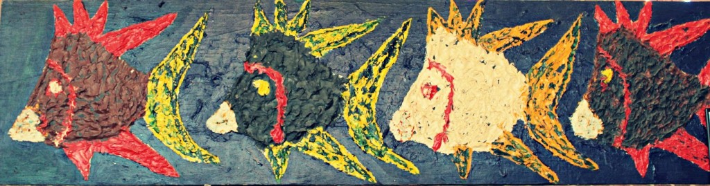 Fishies Painting by Clyde Jones