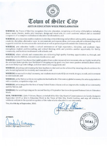 SILER CITY ARTS IN EDUCATION WEEK PROCLAMATION