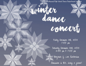 Northwood Winter Dance Concert '15 Poster