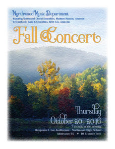 NHS Fall '16 Music Concert Poster