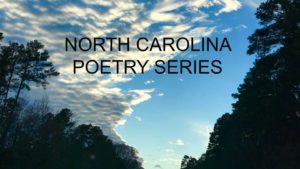 blue sky with text "North Carolina Poetry Series"