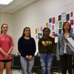 Megan Clark leads rehearsal in her classroom at Chatham Central High School. Photo by Gina Harrison.