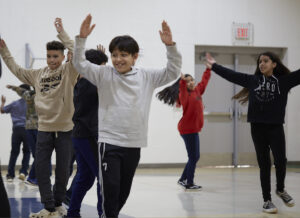 Students from Virginia Cross share their dance moves
