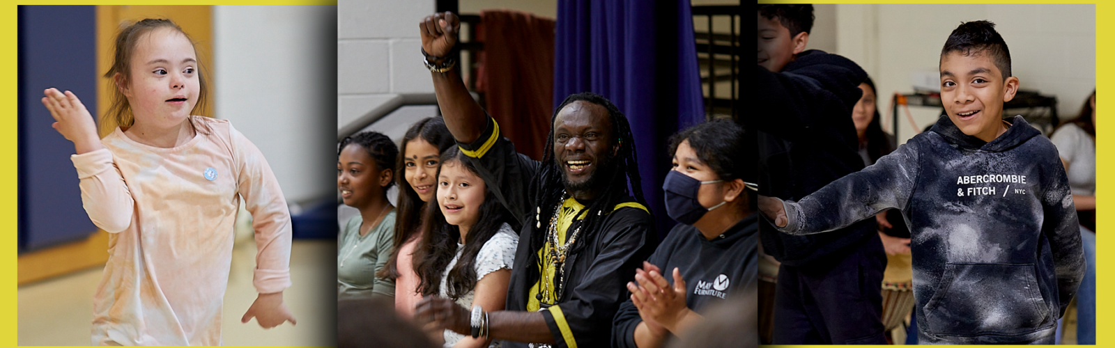 Diali Cissokho Drums and Dances alongside Fifth-Graders at Virginia Cross Elementary